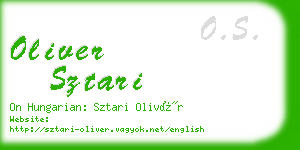 oliver sztari business card